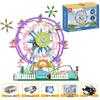 Elektrisches drehendes Riesenrad Bausteine mit bunten Lichtern - Kreatives Konstruktionsspielzeug & Dekoration