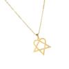 Irregular Five Pointed Star Necklace Stainless Steel Gold Plated Geometric Pendant For Women Daily Jewelry