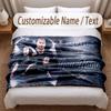 Erling Haaland Printed Flannel Blanket Custom Name Text Soft Warm Throw For Bedroom Holiday Gift