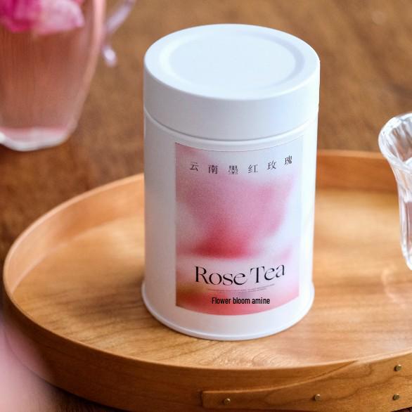 High-End Bridesmaid Gift Box: Dark Red Rose Bloom Tea Leaves