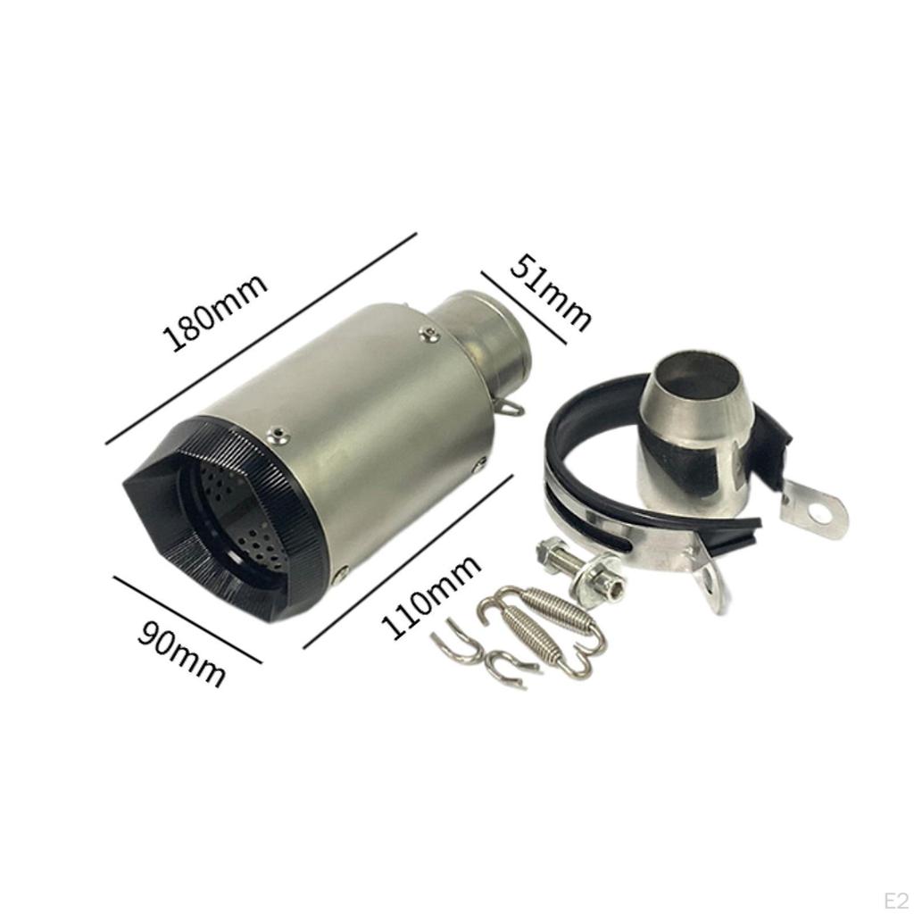 Exhaust Muffler Practical Parts for 6001200 Large Displacement Silver