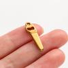 6pcs Tools Pendant Sword Gun Axe Real Gold Plated Stainless Steel Charms For Jewelry Making Necklace Keychain Handmade Material