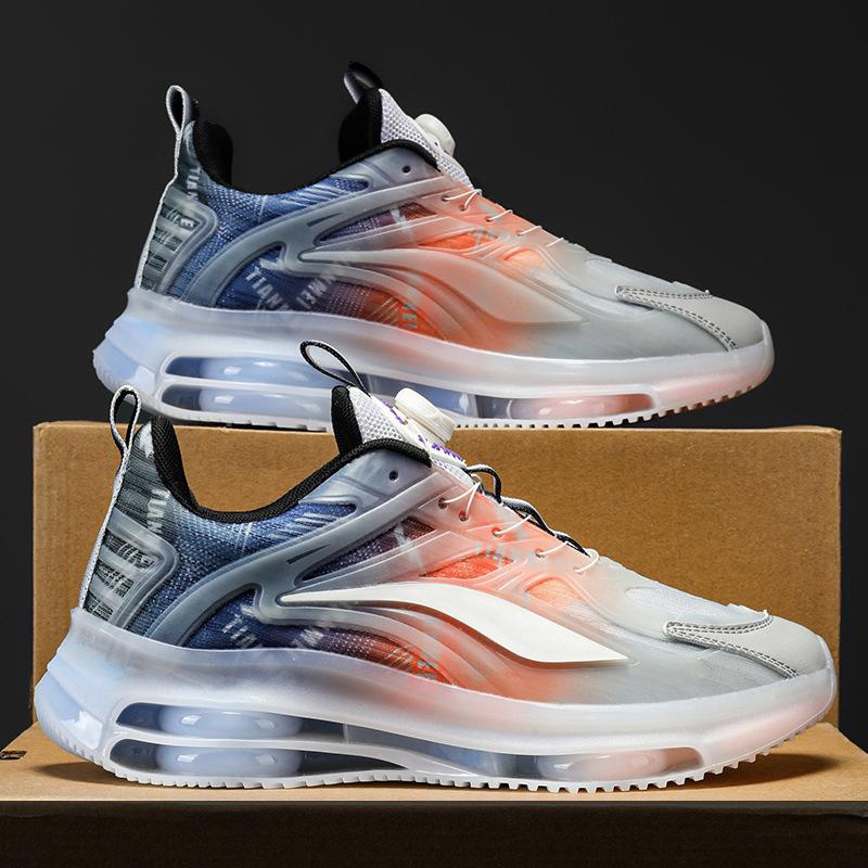 Size 30-45 Children's Shoes Rotating Button Sneakers Men's and Women's Casual Parent-child Air Cushion Soft-soled Dad Shoes 12-18 Years Old