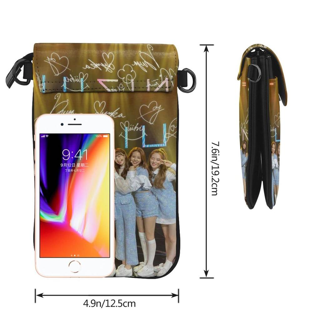 Niziu Niziu Artikel Smartphone-Tasche Echtes Leder Umhängetasche Dünne Mini-Tasche Beliebte Geldbörse Crossbody-Tasche Hoch 19cm Breite Dicke 4cm [JMI]