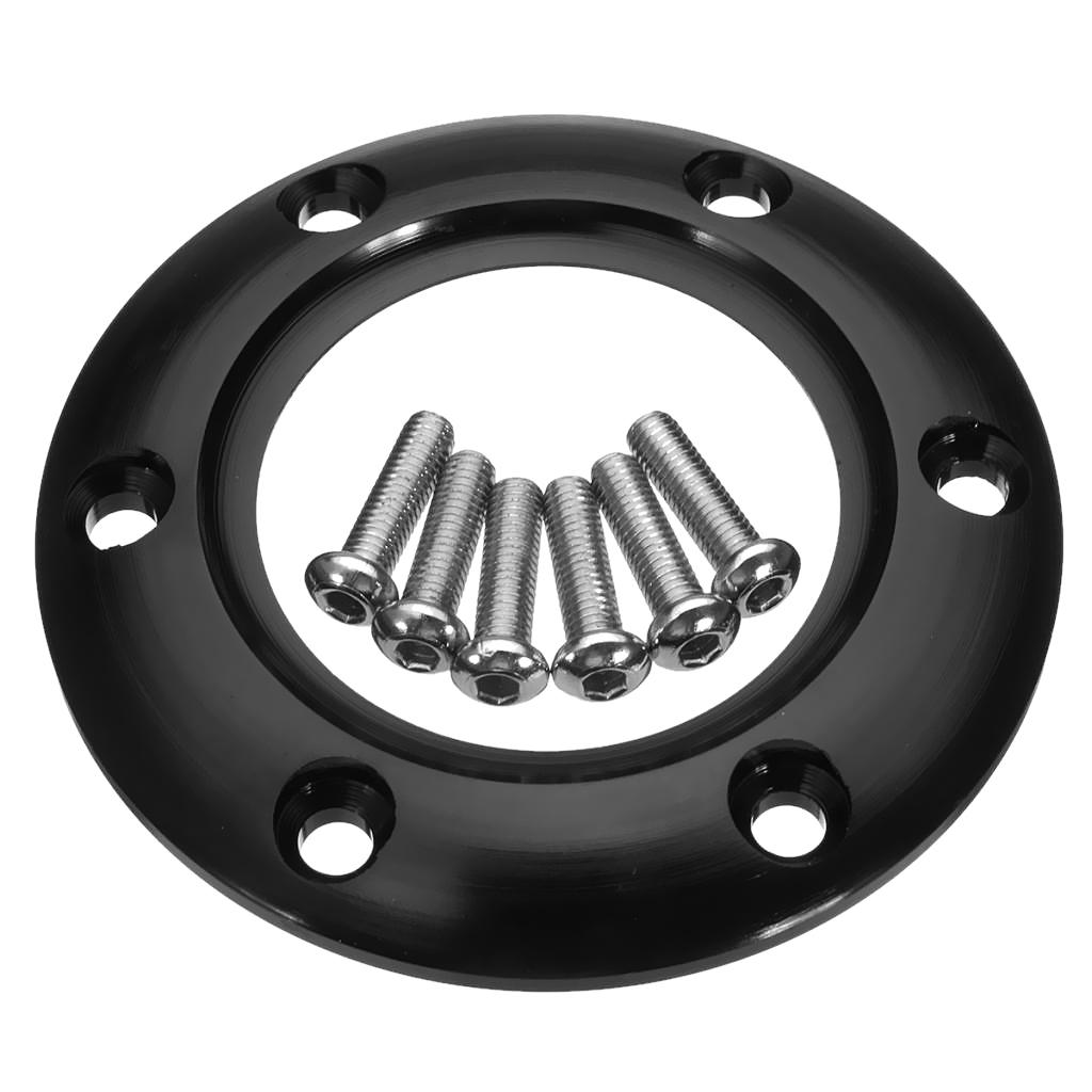 6 Bolts 70mm Stee Wheel Center Black