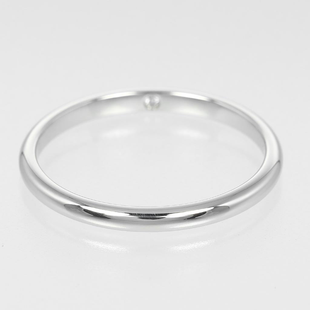 Chaumet Eternal De Chaumet Ring 0.1" Band Pt950Platinum/diamond #9.5(US Size) 3.77g Mens Used