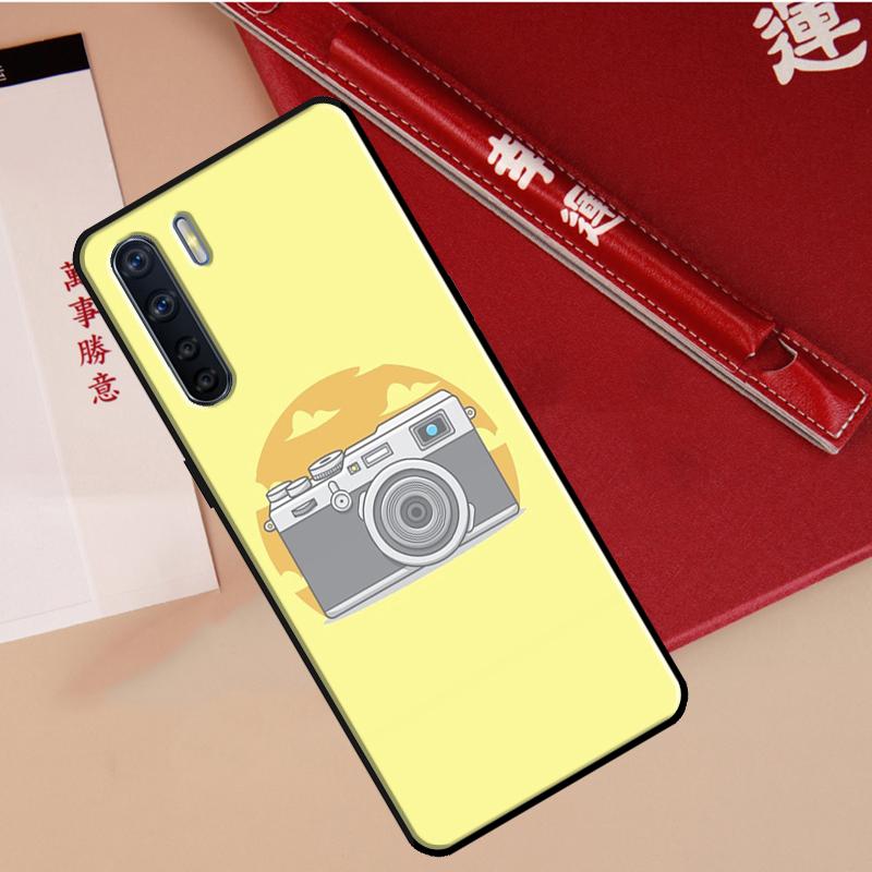 Classic Camera Lens Case For Oppo A60 A98 A58 A78 A18 A38 A80 A40 A77 A57 A17 A74 A54 A94 A96 A76 A16 A15 A5 Pro