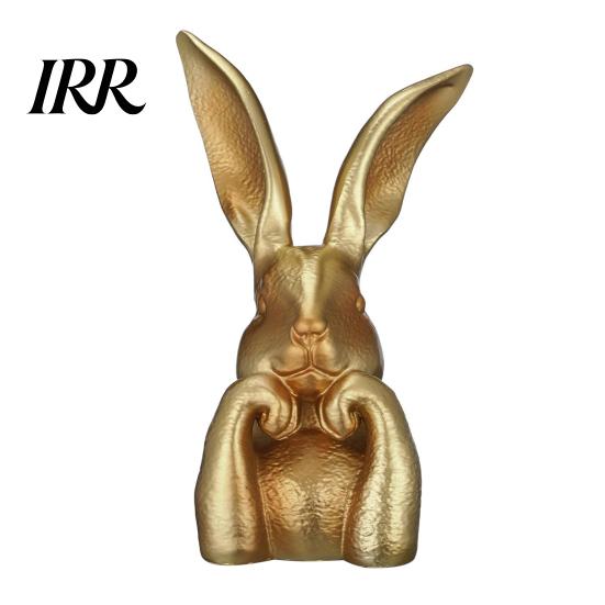 Indoor Bunny Decoration Easter Figurine Cute Rabbit Holding Face Statue 3D Printed Crack Resistant Figure Ornament for Living Room Bedroom