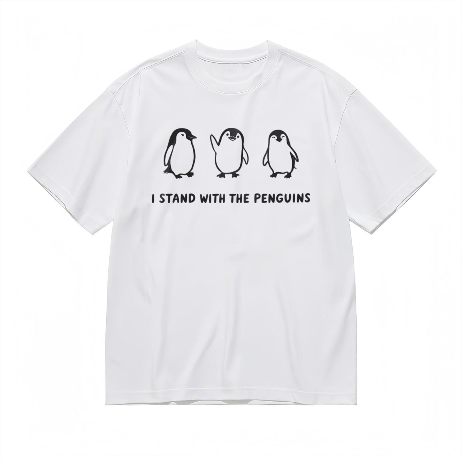 Men s Trend Slight Stretch Comfy Classic T-Shirt Mens Womens Tees Top Penguin Support Design Tee M