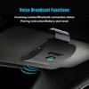 Bluetooth 5.0 Handsfree Car Kit Hifi Speaker 2W Wireless Audio Receiver MP3 Music Player Noise Cancelling Sun Visor Clip