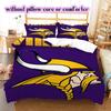 football Logo Pattern Bedding Quilt Set Quilt Cover Pillowcase Home Decoration Birthday Gift (1*duvet cover+ 2*pillowcase, without core)