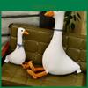 Weiße Gans Kissen Plüschtier Entzückendes Schlafkissen Weiche und Kuschelige Stoffpuppe für Kinder