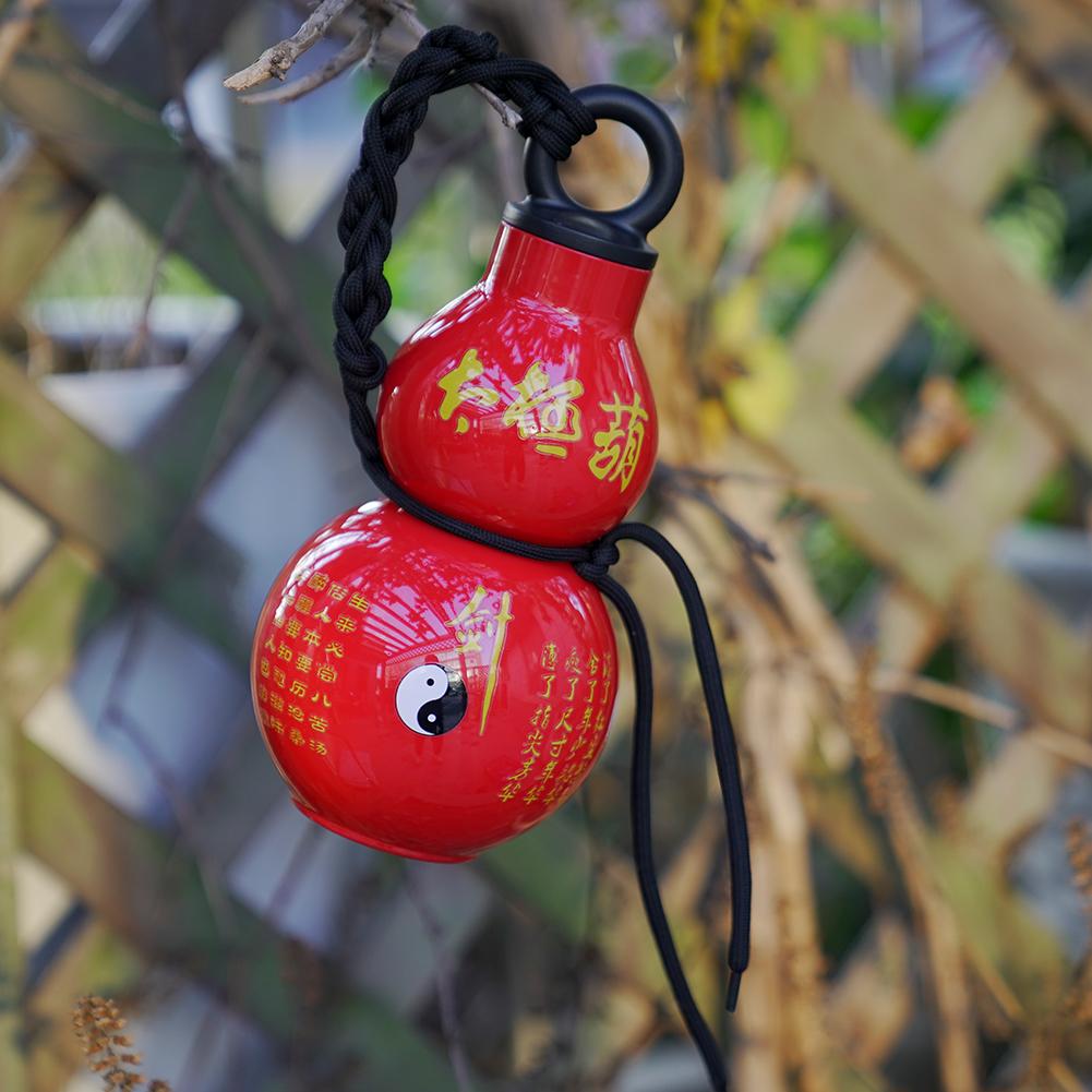 800ml Gourd Water Cup Food-grade Plastic New Creative Portable Outdoor Sports Kettle with a Sticker Game Role-Playing Decoration