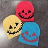 Halloween Quirky Face Pattern Beanie Warm Wool Blend Casual Travel Streetwear