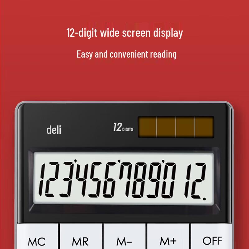 Deli Dual Power Desktop Calculator