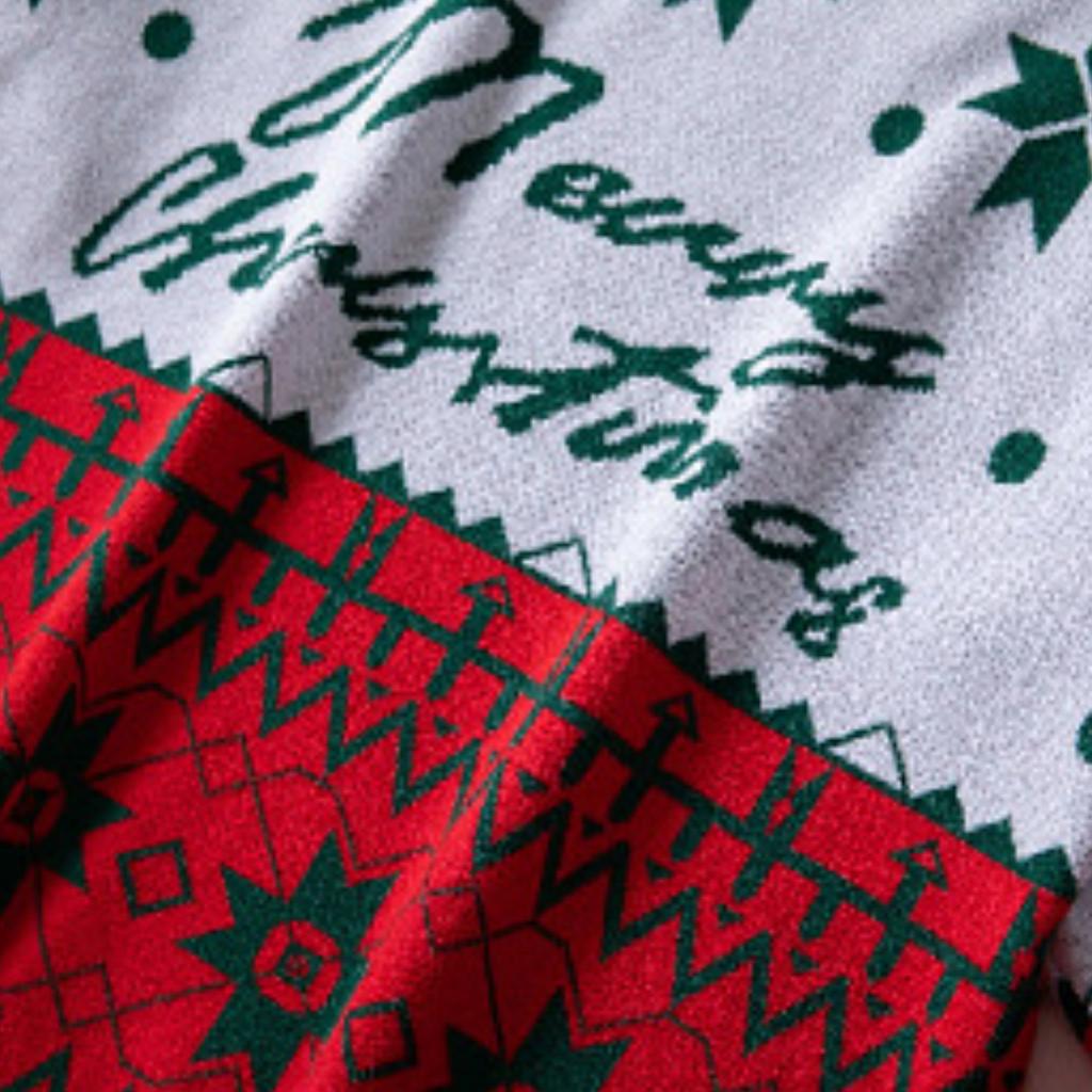 Men's And Women's Casual Christmas Printed Knitted Sweater, Loose Pullover Round Neck Warm Sweater