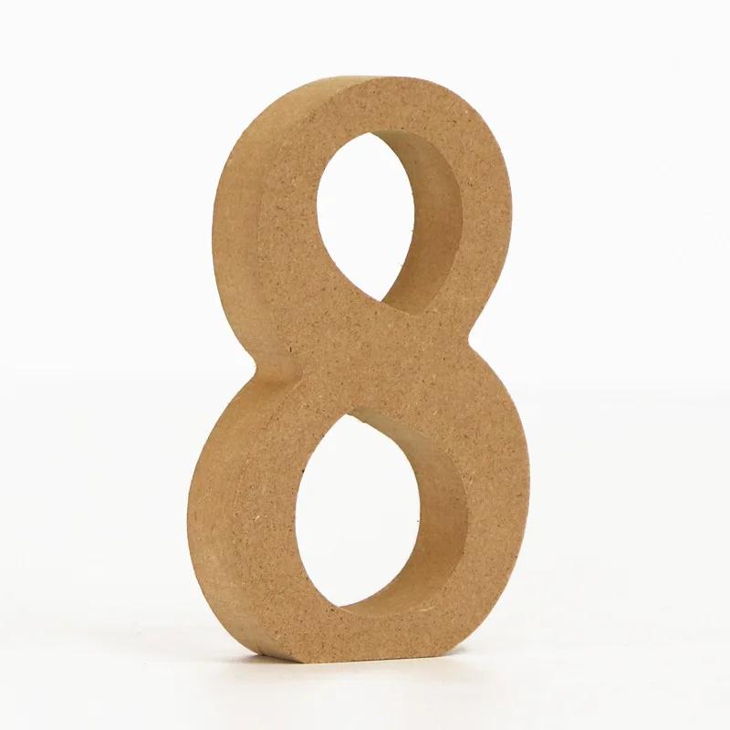 Top Quality 1Pc Wood Color Numbers 0-9 Wooden DIY Arabic Numerals Art Crafts Standing Party Wedding Home Decor