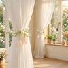 Exquisite Magnetic Buckles Curtain Tiebacks Adjustable Tulip Curtain Straps  Dining Room