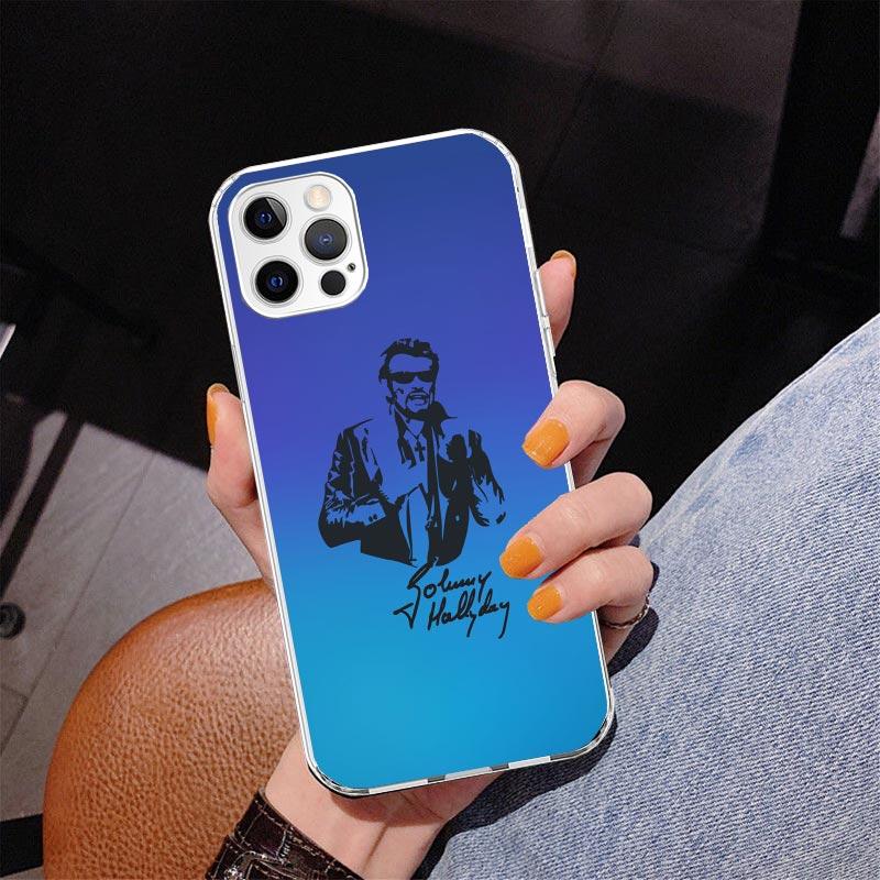 Johnny Hallyday Music Phone Case For iPhone 17 Air 16 Pro Max 16E 15 + 14 Plus 11 12 13 Mini 7 8 SE Gift Print Cover Fundas 17 A