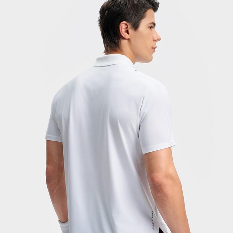 Fila Tennis Solid Color Sports Texture High-End Minimalist Short Sleeve Polo Men Polo Bright-White A11M433107FWT