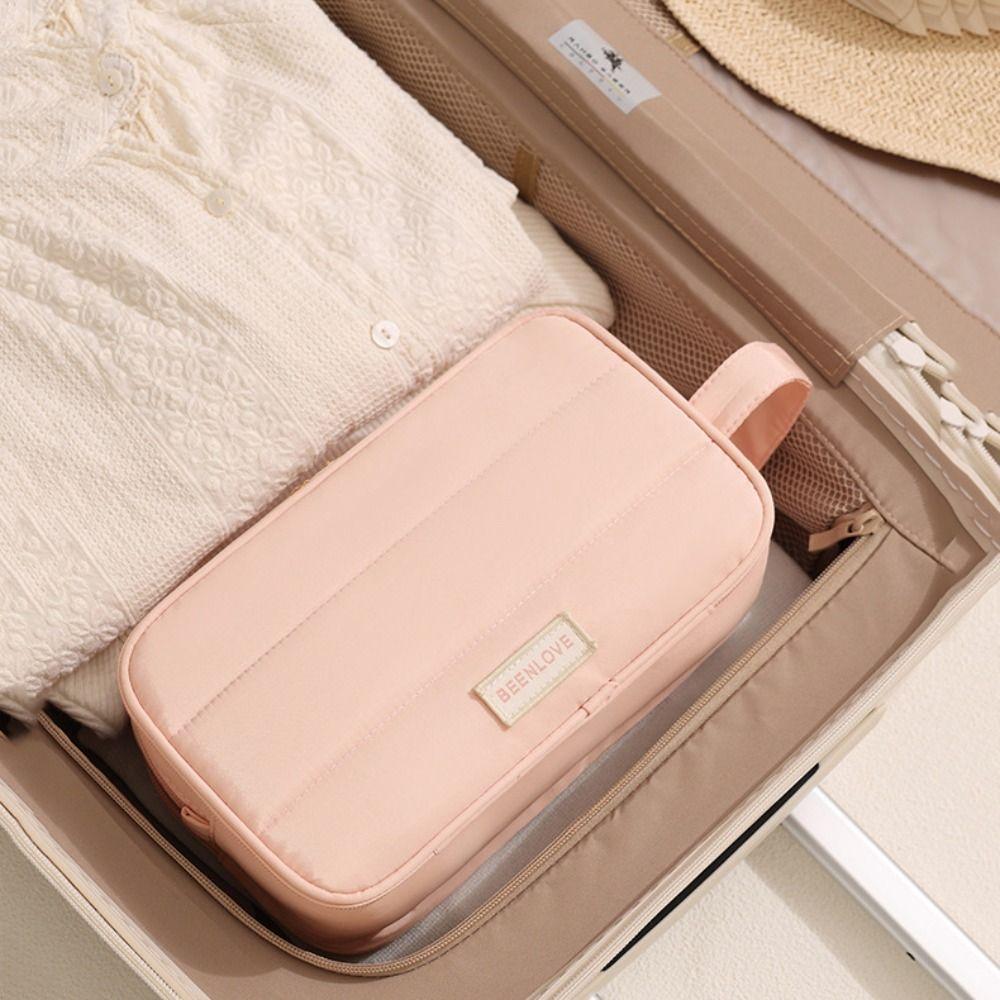 Large Capacity Toiletry Bag 3-Layers Dry-wet Separation Cosmetic Organizer Bag Durable Portable Makeup Bag Travel
