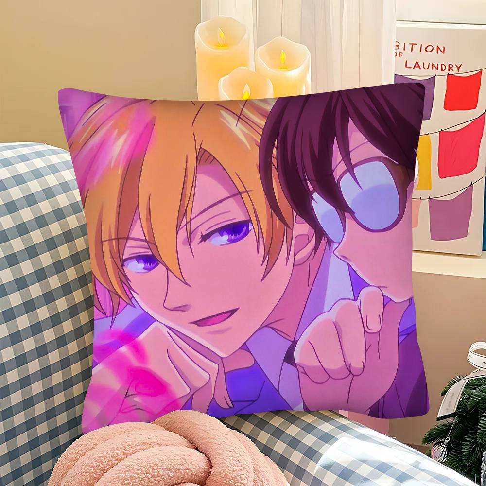 Pc Anime OOuran High School Host Club Pillow Case Fashion Square Pillowcase Bedroom Sofa Room Ins Decoration Leisure