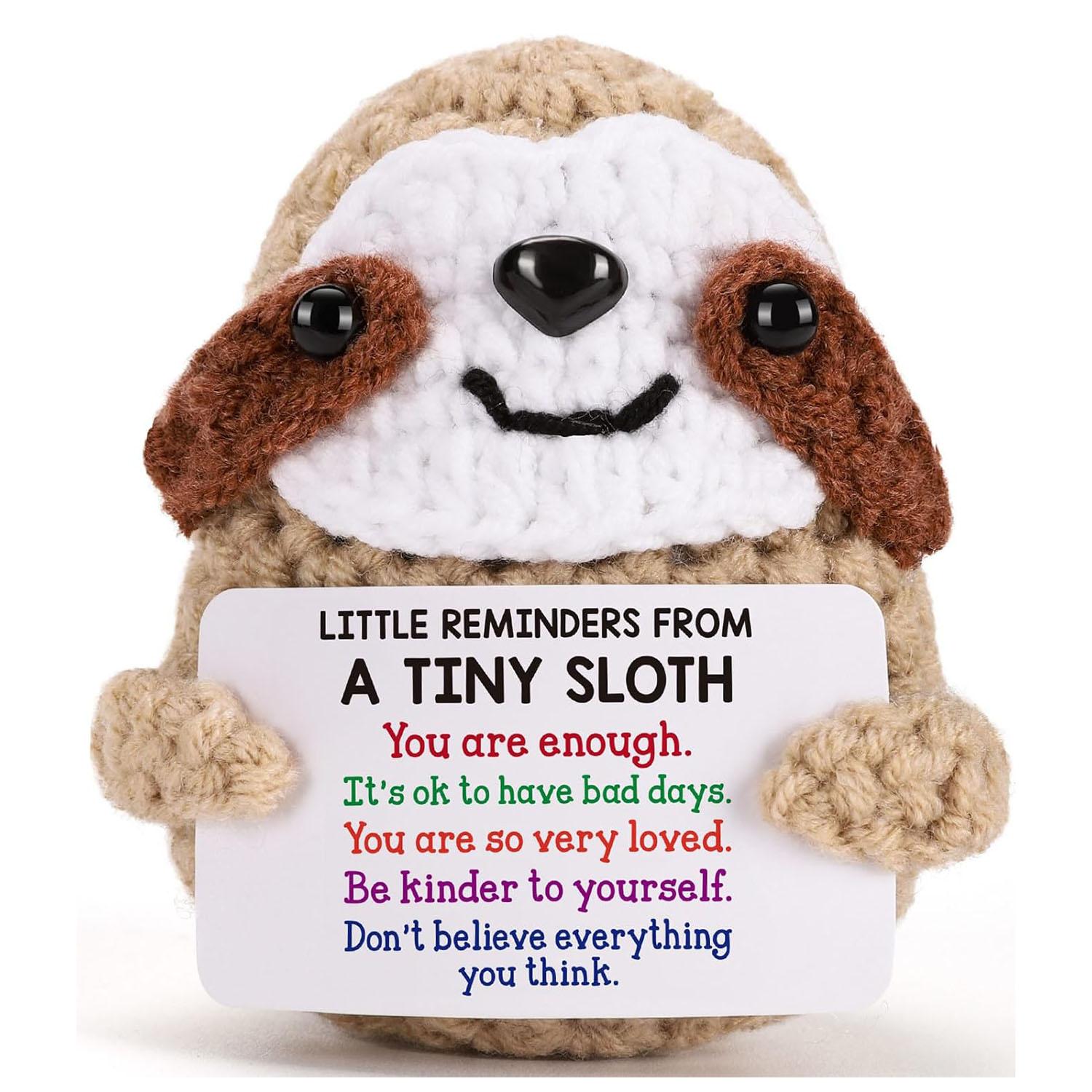 

Смешная Плетеная Вручную Чашка для Кофе с Положительной Энергией Поддержка Эмоциональная Домашняя Комната Декор Плюшевая Вязаная Кукла Подарок на День Рождения Рождество