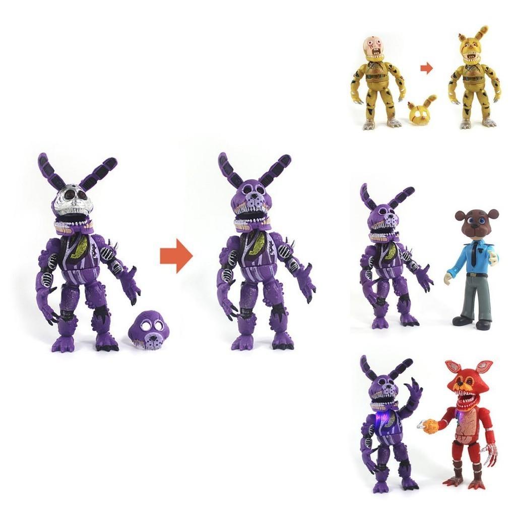 Vibrant 6pcs Fnaf Five Nights At Freddy's Light Up Action Figures For Kids
