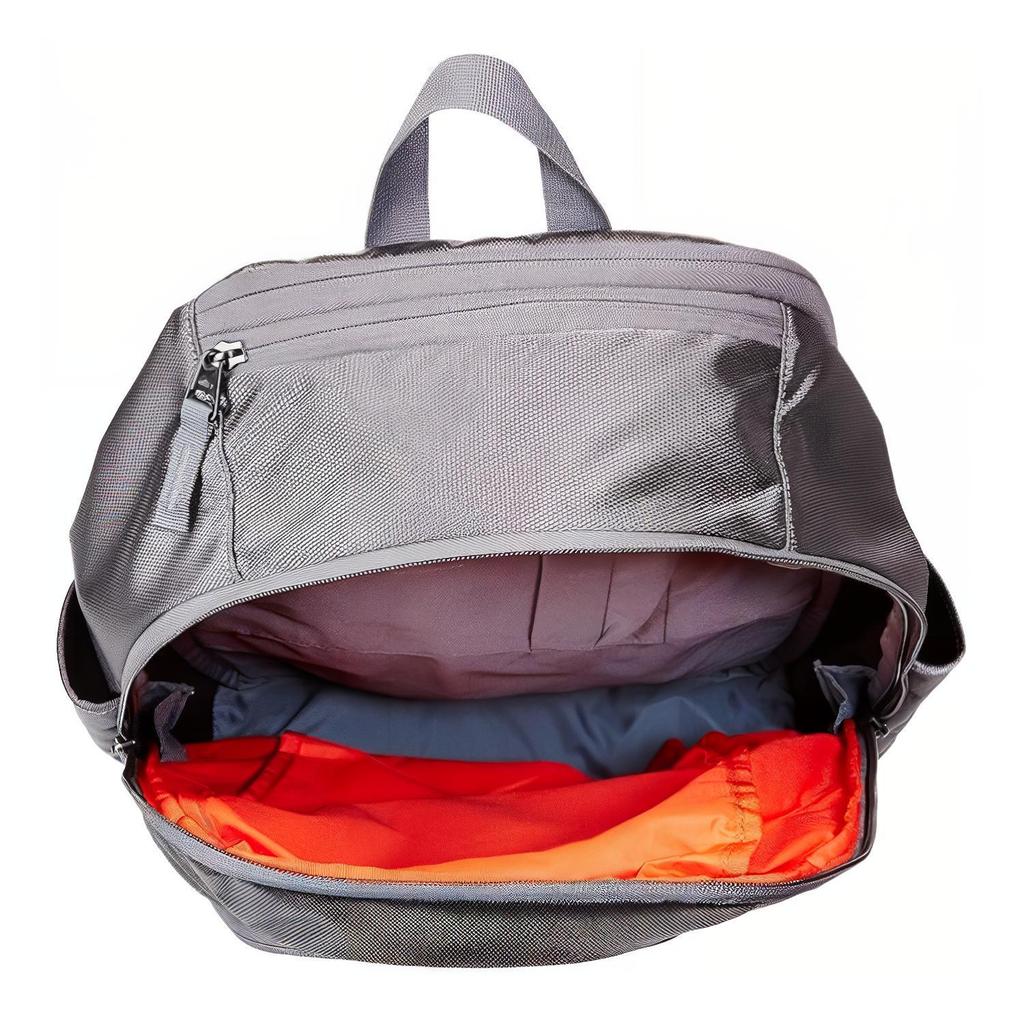 New Nike Synthetic Material Backpack Regular Unisex Dark Gray & Orange & Metallic Silver BA5246-065