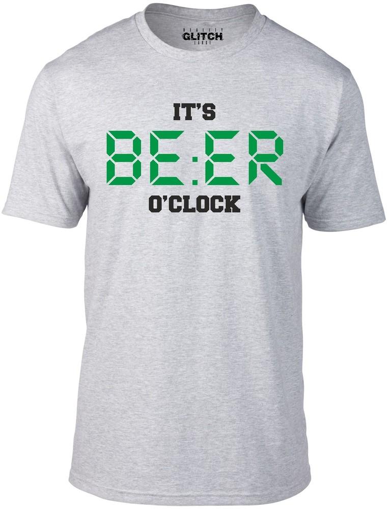 

It s Beer O Clock Men s T-Shirt Drinking Pub Stag Party Ale Alcohol Funny 2XL