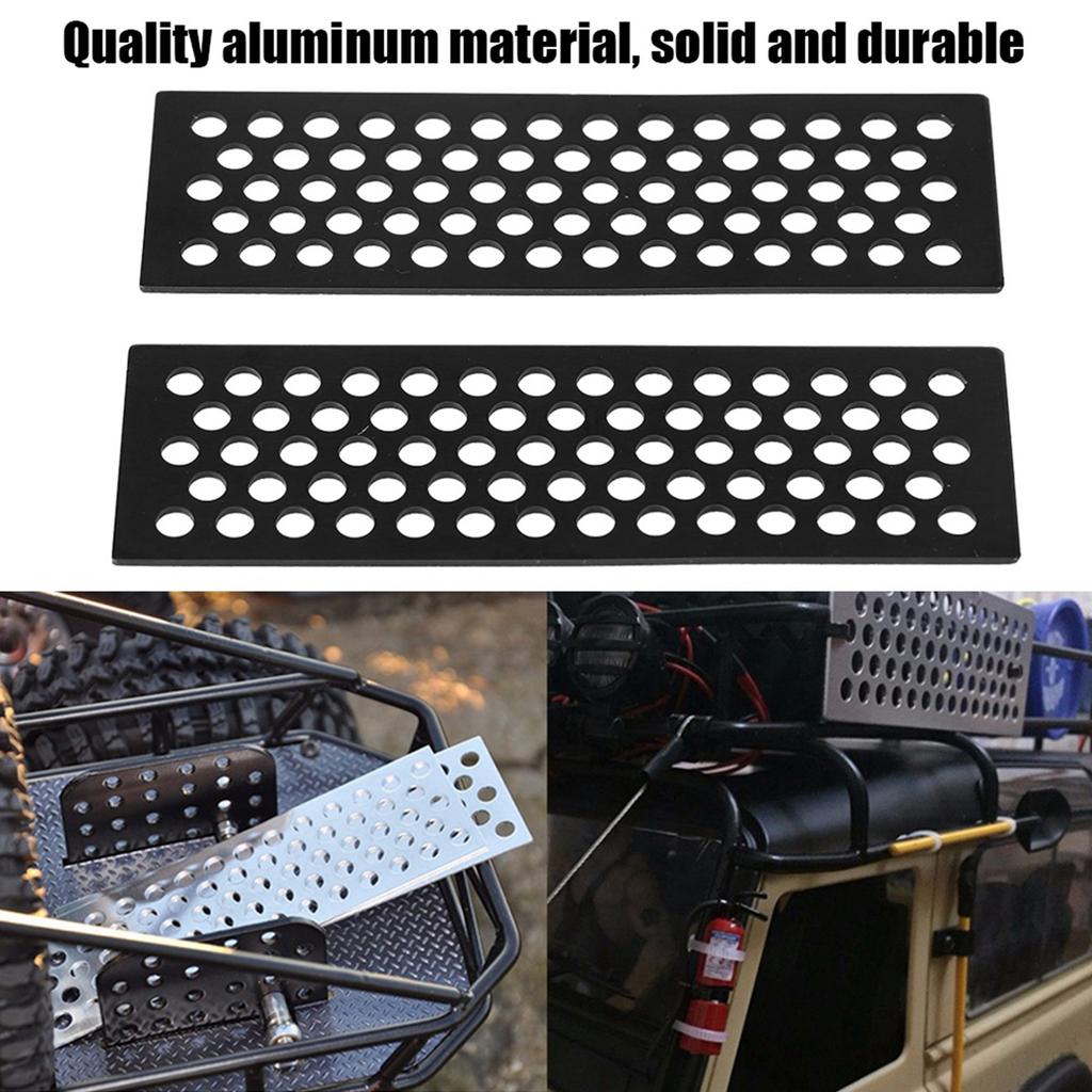2pcsCelsiusset Aluminium Sand Ladders Recovery Board Ramp Tool for 1Celsius10 RC Crawler(Black)