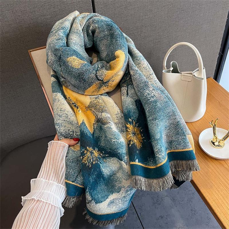 Cashmere Scarf for Women Thicken Warm Winter Blanket Female Luxury Quality Shawl Wrap Pashmina Bufanda Poncho Echarpe Stoles