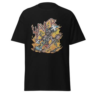 Stakes Slayer Slain By The Sword Jumbo Print T-Shirt T-Shirt Black New