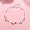 Niche Design Star Chain Tassel Bracelet for Women Fantasy Blue Crystal Beads Elastic Rope Bracelet Best Friend Jewelry Gifts