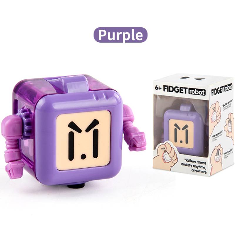 

Снятие стресса Кубики Эмоция Робот Спиннер АБС-материал Кнопка Подарок Качалка Purple Button