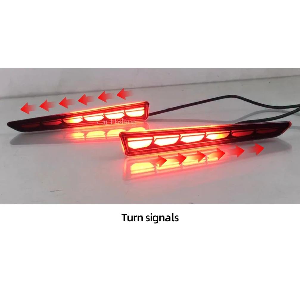 2PCS Auto Lighting LED Rear Fog Lamp For Toyota Raize 19-22 Tanto-Custom Brake Light Rear Bumper Decoration Lamp