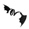 Edgy Black Sturdy PU Leather Chokers Bat Wing Necklace Portable Accessory for Halloween Costumes Daily Use Casual Wear