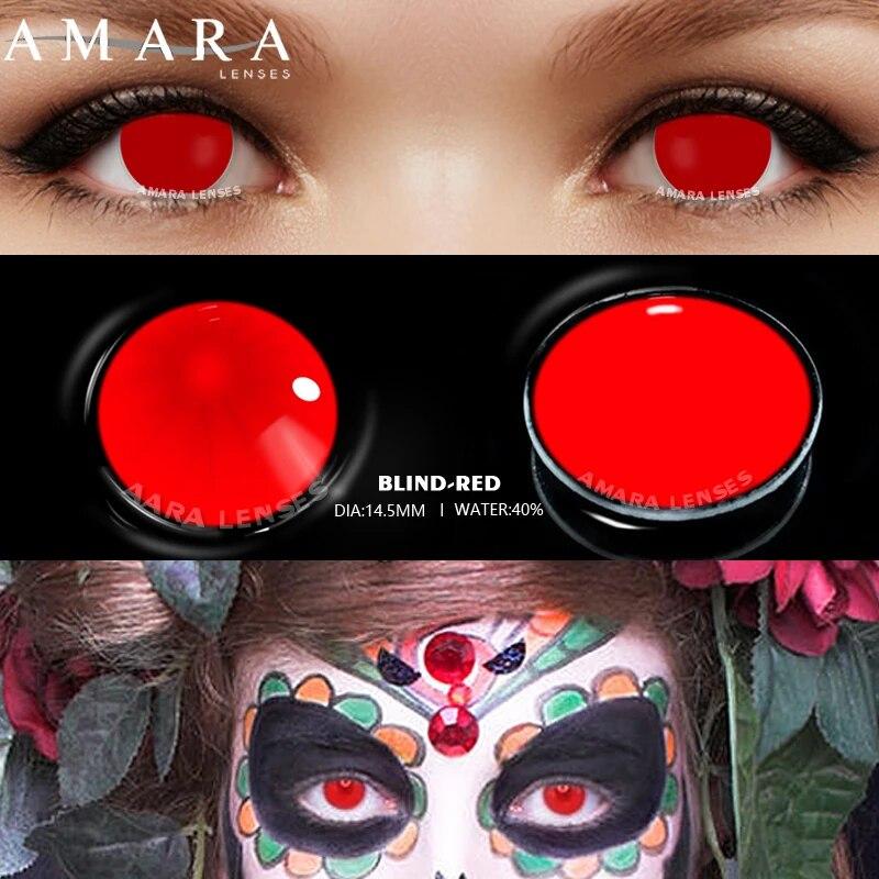 AMARA Cosplay Farbkontaktlinsen für Augen, Anime-Augenlinse, 1 Paar, weiße schwarze Linsen, Kontaktlinsen, kosmetische Farblinsenaugen