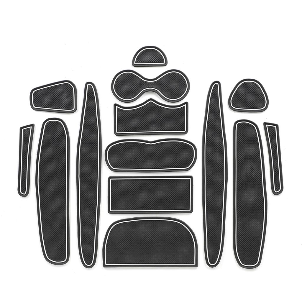 SMABEE für Citroen C1 2005–2014, Anti-Rutsch-Torschlitz-Bechermatte, Türrillenpolster, Innenzubehör, rutschfeste Matten, Untersetzer