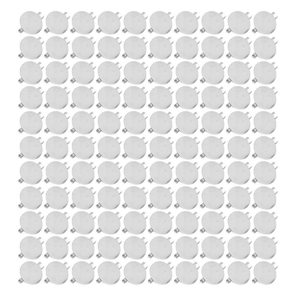100pcs Brooch Metal Brooch Clasps Simple Silver Blank Button Badge Round Brooch Clasp Clip Pins Corsage Making