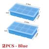 8 Grid Large Ice Cube Trays Silicone Easy-Release Flexible Ice Cube Molds with Lids Big Square Ice Tray for Whiskey and Cocktail