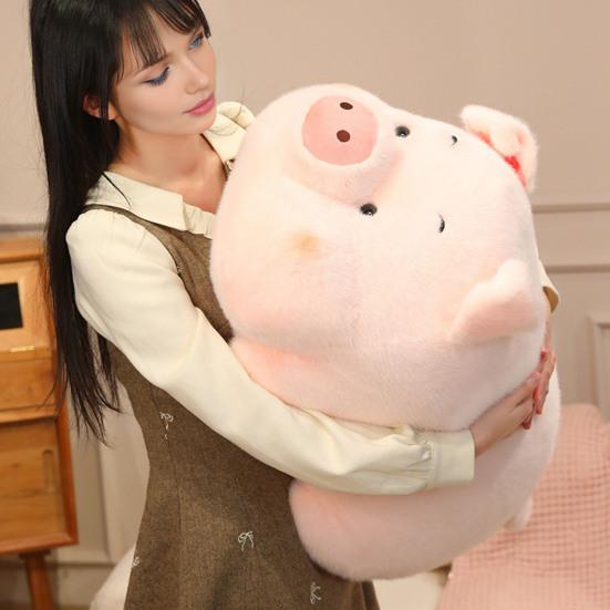 Soft Pig Plush Pillow Cute Pink Pig Hugging Pillow Stuffed Animal Throw Cushion Birthday Gift for Kids Girls