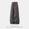 Mens Water-Resistant Outdoor Hiking Pants With Split Pockets Loose Straight Fit Casual Trousers
