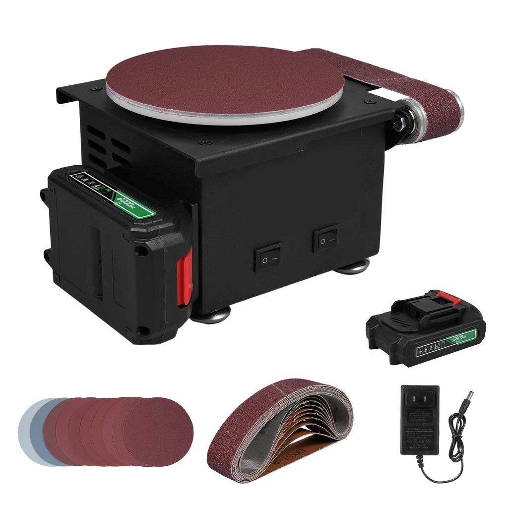 6000WA Lithium Battery Three-Purpose Electric Miniature Grinding And Polishing Machine, 6-Inch Sand