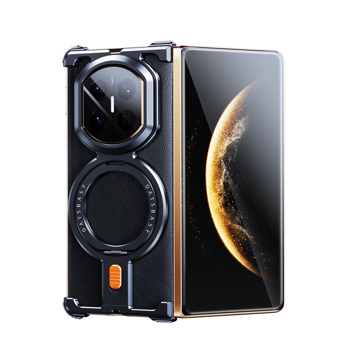 Oatsbasf Adjustable Phone Case for Huawei Mate X7 Frameless Phone Cover with 360° Rotatable Magnetic Kickstand Shockproof Bumper Huawei Mate X7
