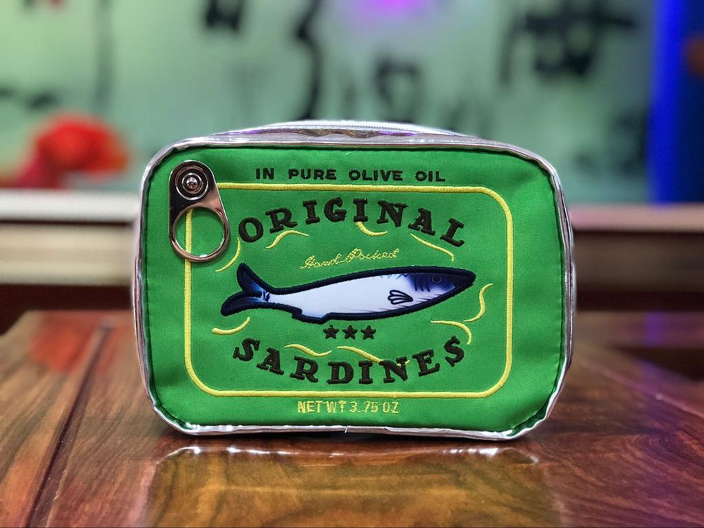 Sacs de voyage pour cosmétiques Sardines en conserve Sac de toilette Créatif Portable Mignon Grande capacité Fermeture éclair Multifonction pour les vacances du week-end