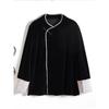 And Winter New Chinese Style Real Velvet Plate Edge Diagonal Buckle Beaded Stand Collar Outwear Female Giant Display Elegant Contrasting Color Cuff