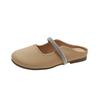 Women's 2024 Summer Rhinestone Mule Slippers - Soft, Flat, Breathable Design for Comfort