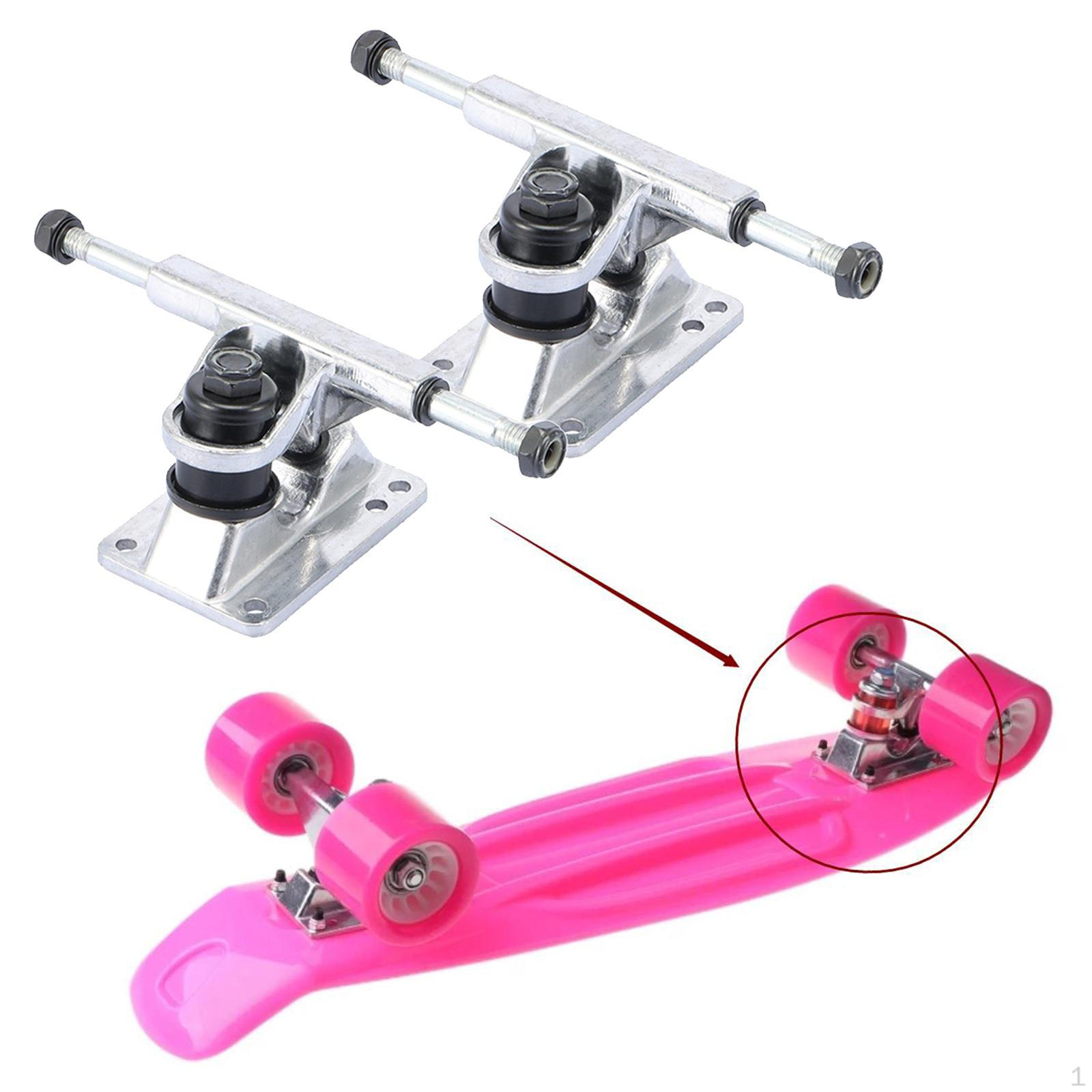 

1 пара легких грузовиков для скейтбордов с диагональю 3,25 дюйма, грузовых автомобилей Cruiser Plate Skate Trucks серебряный