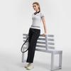 Fila Tennis Fashion Simple Classic Retro Tennis Sports Casual Versatile Comfortable Striped Knitted Short Sleeve Top Women tops A11W623401FWT